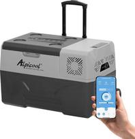 „Alpicool“ kompresorinis šaldymo dėžė automobiliui, 30 l, 12/24 V nuolatinės srovės, 100–240 V kintamosios srovės, nešiojamas kompresorinis šaldytuvas, tylus, -20 °C – 20 °C, nešiojamas šaldytuvas, skirtas kempingui, kemperiams ir kelionėms