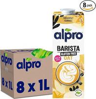 „Alpro Barista“ avižų gėrimas – 8 vnt. po 1 l – skirtas putoms ruošti – veganiškas – be glitimo