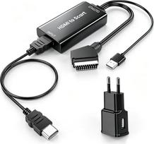 „Amanka“ HDMI į SCART keitiklis-adapteris, „Full HD 1080P“ vaizdo ir garso keitiklis