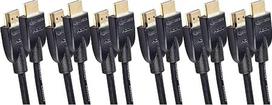 „Amazon Basics“ 3 vnt. rinkinys: 4K HDMI kabelis, 18Gbps, didelės spartos, su „Ethernet“, 4K@60Hz, 2160p, juodos spalvos (2 vnt. rinkinys)