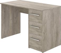 „Amazon“ prekės ženklas – „Movian Idro“ modernus stalas, kompiuterinis stalas su 3 stalčiais, 56 x 110 x 73,5, ąžuolo imitacija