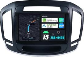 „Android 14“ automobilių radijas, skirtas „Buick Regal“ / „Opel Insignia“ (2014–2017 m.) su navigacijos sistema – belaidis „CarPlay“, „Android Auto“ – atbulinės eigos kamera – 2G + 32G – 9 colių IPS ekranas, 2 DIN – DAB, valdymas nuo vairo, dviejų dažnių