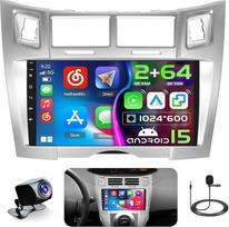 „Android 15“ automobilių radijas „Toyota Yaris“ 2005–2011 m. su belaidžiu „CarPlay“ | „Android 15“, 4+64 G, 9 colių jutiklinis ekranas, belaidis „CarPlay“, „Android“ automobilių radijas, „Bluetooth“, GPS, „Wi-Fi“, atbulinės eigos kamera + mikrofonas
