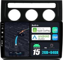 „Android 15“ IPS automobilių radijas, tinkantis „VW Touran“ (2003–2010 m.) – integruota „CarPlay“ ir „Android Auto“ funkcija – nemokama atbulinės eigos kamera – 2G + 64G – 10,1 colio, 2 DIN – DSP, DAB, vairo valdymas, „Wi-Fi“, greitas įkėlimas