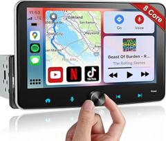 „Android“ automobilių radijas 1DIN, belaidis „CarPlay“, belaidis „Android“ automobilių radijas su 7 colių ekranu, 4G + 64G, 8 branduolių „CarPlay“ jutikliniu ekranu, „Bluetooth“, FM/AM, RDS, „Wi-Fi“, GPS navigacija, SWC, EQ, 1 DIN