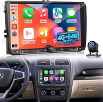 „Android“ automobilių radijas su 4+64G atmintimi, skirtas „Volkswagen Golf“, „Passat“, „Jetta“, „Tiguan“, „Polo“, „Touran“, „Beetle“, „T5“, „Seat“ ir „Skoda“ automobiliams, su belaidžiu „CarPlay“ ir „Android“ palaikymu, jutikliniu ekranu, DSP, GPS, „Wi-Fi