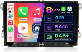 „Android“ DAB automobilių radijas su ekranu „8Core“, skirtas „VW Golf 5“, „6“, „T5“, „Polo 6R“, „Caddy“, „Skoda“, „Seat“ ir „Passat“ modeliams, 4G + 64G, 9 colių radijas su „Apple CarPlay“, belaidžiu „Android“, automobilių „Wi-Fi“, „Bluetooth“ ir GPS navi