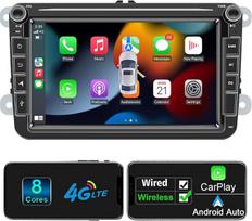 „Android“ automobilių radijas, suderinamas su „VW“ modeliais, 8 branduolių, 4GB + 64GB, skirtas „VW Golf 5“, „VW Golf 6“, „Polo“, „Seat“, „Passat“, „Sharan“ ir „Tiguan“ modeliams, 8 colių ekrano „VW Polo T5“ ir „Caddy“ radijas su „Bluetooth“, RDS, FM, G