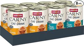 „Animonda Carny Drink“ kačių užkandžių gėrimo mišinys (8 x 140 ml), kačių sriuba, kačių užkandžiai