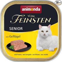 „Animonda vom Feinsten“ kačių maistas vyresnio amžiaus katėms, šlapias maistas su paukštiena (32 x 100 g), skirtas katėms nuo 7 metų, be grūdų ir be cukraus, su šviežiais, mėsingais ingredientais