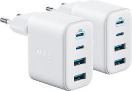 „Anker Zolo“ 50 W USB-C įkroviklis, 4 jungtys, 2 vnt. rinkinys (2 USB-C, 2 USB-A) | Dviejų įkroviklių rinkinys, skirtas greitam „iPhone 17/16/15/14/13“ serijos, „iPad“, „MacBook“, „Galaxy“ ir „Pixel“ įrenginių įkrovimui, be laidų