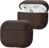 „Anlinser“ dėklas „AirPods Pro 3“ – natūralios odos dėklas, palaikantis belaidį įkrovimą, atsparus smūgiams apsauginis dėklas, suderinamas su „Apple AirPods Pro 3“ (kavos spalvos)