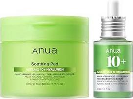 „Anua“ azelaicio rūgšties rinkinys „Redness Soothing Prep & Boost Duo“, korėjietiška odos priežiūros priemonė