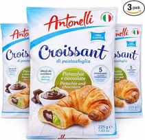 „Antonelli“ įdaryti kruasanai, 15 vnt. pakuotė (su pistacijų ir šokolado kremu (675 g))
