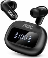 „AOC“ „Bluetooth“ ausinės su 6 ANC triukšmo slopinimo mikrofonais ausyse