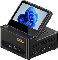 „AOOSTAR G-FLIP Ryzen 9 Pro 8945HS“ mini kompiuteris (iki 5,2 GHz), mini stalinis kompiuteris su 5 colių HD ekranu, 32GB DDR5 RAM, 1 TB M.2 PCIe 4.0 SSD, mikro žaidimų kompiuteris su „Radeon 780M“, „OCuLink“, 4K HDMI, 2xUSB4 ir 2x2,5G