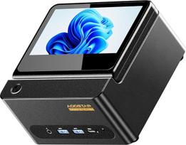 „AOOSTAR G-FLIP H255“ mini kompiuteris, „AMD Ryzen 7 H255“ (8C/16T, iki 4,7 GHz), mini žaidimų kompiuteris su 24GB DDR5 RAM ir 1 TB PCIe 4.0 SSD, mini stalinis kompiuteris su „Wi-Fi 6“ ir dviem 2,5 G LAN jungtimis, skirtas darbui ir žaidimams