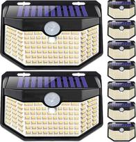 „Aootek“ saulės energija maitinami lauko žibintai su judesio jutikliu, 9 vnt. rinkinys, sodui, 120 LED