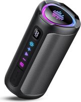 „aowoka“ 20 W „Bluetooth“ garsiakalbis su apšvietimu | Nešiojamas grotuvas, patobulinti žemieji dažniai, LED indikatorius, 20 valandų baterijos veikimo laikas, „Bluetooth“ 5.4, IPX7 atsparumas vandeniui, TWS, TF kortelė
