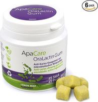 „ApaCare OraLactin“ kramtomoji guma, apsauganti nuo karieso ir palaikanti burnos mikroflorą, su tirpstančiais mineralais | 6 dėžutės