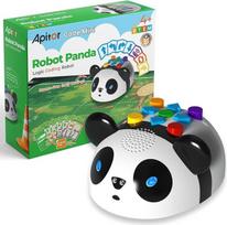 „Apitor Robot Panda“ – programavimo robotas 4–6 metų vaikams, 48 dalių užsiėmimų rinkinys, mokomoji programavimo dovana | Robotiikos rinkinys be ekrano, fizinis programavimas naudojant mygtukus ir korteles, elektriniai kodavimo rinkiniai vaikams, 48 dalių