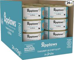 „Applaws“ 100 % natūralus šlapias kačių maistas, 70 g, tuno filė, 24 x 70 g skardinės