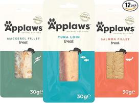 „Applaws“ natūralus šlapias kačių maistas maišelyje „Fish in Loin“ – 12 x 30 g