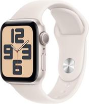 „Apple Watch SE“ 10-osios serijos 40 mm laikrodis su GPS, „Starlight“ aliuminio korpusu ir sportiniu dirželiu, S/M dydis, MXEF3QL/A