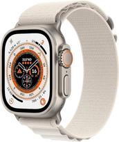 „Apple Watch Ultra“ titano korpusas, GPS + mobilusis ryšys, 49 mm, „Loop Alpine Starlight“ dirželis, dydis S