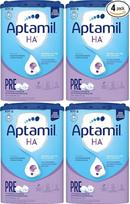 „Aptamil HA PRE“ – pradiniai pieno mišiniai nuo gimimo, su DHA, tik su laktoze, be palmių aliejaus, kūdikių maistas, pieno milteliai, 800 g (4 vnt. pakuotė)