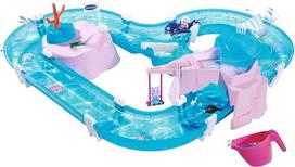 „AquaPlay Mermaid Waterway“ – lauko vandens žaidimas su traukiniu, laiveliu ir 2 žaislinėmis undinėmis, skirtas vaikams nuo 3 metų, 108 x 90 x 18 cm