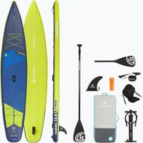 „AQUASTIC Touring“ 12'6" SUP lentos rinkinys – pilnas rinkinys: 2 „2-in-1“ irklės, 2 kajako sėdynės, saugos virvė, pompa, kuprinė, „Drop Stitch Lite+“, 381x76 cm, 165 kg, „Touring“, lengva ir tvirta, skirta ilgoms kelionėms