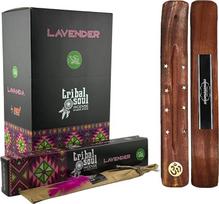 „Aromasenses“. – „Lavender Tribal Soul Frankincense“ – 12 dėžučių po 16 g – Puikus aromatas ir kokybė + 1 „Aroma Senses“ tabletė (levandų)