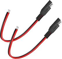 „AsanWise“ 2 vnt. rinkinys: 30 cm ilgio SAE jungties kabelis automobiliui, SAE–SAE 2 kontaktų greito jungimo ir atjungimo laidynas, 18 AWG