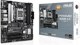 „ASUS Prime B650M-A II-CSM“ „Micro-ATX“ komercinė pagrindinė plokštė, DDR5 6400+ (OC), „PCIe 5.0 M.2“ palaikymas, „Realtek“ 2,5GB LAN, „DisplayPort“, VGA, HDMI®, USB 3.2 Gen 2 prievadai, priekiniai USB 3.2 Gen 1 prievadai