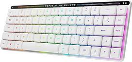 „ASUS ROG Falchion RX“ žemos profilio mechaninė klaviatūra, „Moonlight White“ spalvos – itališkas klavišų išdėstymas