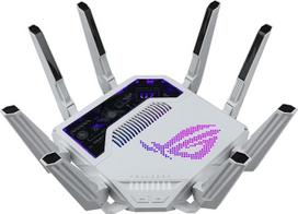 „ASUS ROG Rapture GT-BE19000AI“ trijų dažnių žaidimų maršrutizatorius | 320 MHz, „WiFi7“, 802.11be, iki 325 m², trijų lygių saugumas, „AiMesh“ tinklo aprėptis visame name, du 10G prievadai, AI WLAN aptikimas