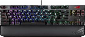 „ASUS ROG Strix Scope NX TKL Deluxe“ 80 % žaidimų klaviatūra, USB, mechaninė, „ROG NX Red“ jungikliai, RGB, ABS klavišai, nuimamas USB laidas, „Xcurrate CTRL“, „Stealth“ mygtukas, delno atrama, makrokomandos,