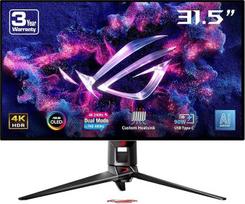 „ASUS ROG Swift OLED PG32UCDP“ 32 colių žaidimų monitorius, WOLED ekranas, 31,5 colių matomas plotas, dvigubas režimas, 4K 240 Hz; FHD 480 Hz, 0,03 ms GtG, „G-Sync“, specialiai pritaikytas aušintuvas, „OLED Care“ | Dvigubas režimas FHD 480 Hz, specialiai