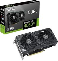 „ASUS“ žaidimų vaizdo plokštė „Dual GeForce RTX 4060 Ti OC Edition“ su 8GB GDDR6 atminties, juoda (NVIDIA GeForce RTX 4060 Ti DLSS 3, PCIe 4.0, 1 x HDMI 2.1, 3 x DisplayPort 1.4a, DUAL-RTX4060TI-O8G)