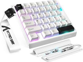 „ATTACK SHARK M36 HE 34 %“ žaidimų klaviatūra su „C01ULTRA RGB Aviator“ kabeliu, magnetiniais jungikliais, „Rapid Trigger“ funkcija, 8000 Hz dažniu, nešiojama ir kompaktiška, 5 sluoksnių „Hi-Fi“ garso sistema, PBT klavišų dangteliais, internetiniu tvarkyk