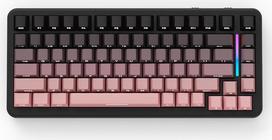 „ATTACK SHARK M86“ su tarpikliais mechaninė klaviatūra, 75 % dydžio, trijų režimų (BT/2,4 G/USB-C) belaidė RGB žaidimų klaviatūra, su šoniniu spausdinimu, „Hot-Swap“ funkcija, iš anksto sutepti linijiniai jungikliai, 4000 mAh, rausvos spalvos gradientas