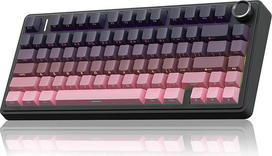 „Aula F75“ mechaninė RGB TKL klaviatūra su „Reaper“ jungikliais, belaidė, su makro funkcija ir „Hot Swap“ technologija, gradientinė rožinė spalva