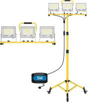 „AUTOUTLET“ LED statybinis prožektorius su ratukiniu stovu, 210 W, IP66 atsparus vandeniui ir 5 m kabelis