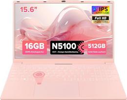 „Auusda“ 15,6 colių nešiojamasis kompiuteris, 16GB RAM, 512GB SSD, procesorius N5100 (geresnis už N4120/5205U procesorius), pirštų atspaudų skaitytuvas, „Bluetooth“ 5.0, „Wi-Fi 5“, privatumo kameros dangtelis, lengvas nešiojamas kompiuteris mokyklai ir