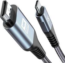 „AviBrex“ USB-C į HDMI kabelis 4K, 3 m, USB Type-C į HDMI 4K UHD kabelis su apvijimu (suderinamas su „Thunderbolt 5/4/3“ adapteriais), skirtas „iPhone 17“, „16“, „15 Pro Max“, „Samsung S26“, „S25“ iki „S20“, „Surface“, „MacBook“, „iMac“, „iPad“