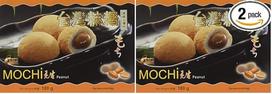 „AWON“ „Mochi“ – mažos lipnios ryžių pyragaitės su žemės riešutais, desertas, saldus užkandis (1 x 180 g, 6 „mochi“ vienetai pakuotėje) (2 pakuotės rinkinys)