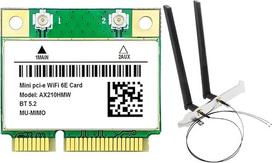 „AX210HMW“ „Wi-Fi“ plokštė su „6E Mini PCI-E AX210“ 802.11Ax/AC 2,4 GHz/5 GHz/6 GHz ir „BT5.2“ belaidžiu nešiojamojo kompiuterio adapteriu