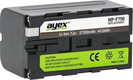„ayex NP-F750“ baterija, suderinama su „Sony“ vaizdo kameromis, pvz., HDR, CCD, DCR, DSC, DSR, GV, MVC, ir įvairiais nuolatinio apšvietimo šaltiniais