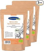 „Ayursana“ kartūs abrikosų kauliukai – sėklos – ekologiškos kokybės, 3 vnt. pakuotė, 3 x 250 g | Patikrinta dėl kenksmingų medžiagų Vokietijos laboratorijoje, ekologiškos kokybės, riešutai, sėklos, užkandžiai, atsargos, maisto papildams